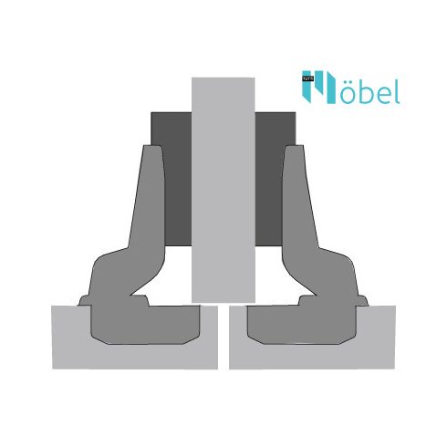 HETTICH SLIDE-ON félig záródó kivetőpánt, talp nélkül  