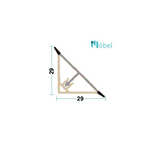 1104  PVC T háromszög vízzáró, 4000 mm