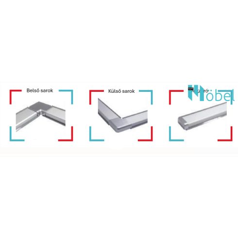 1207 MINI Téglalap Alu vízzáró, 4000 mm