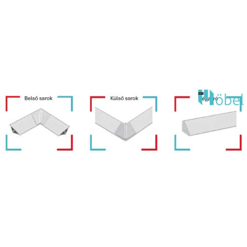 1212 MINI T Alu háromszög vízzáró, 4000 mm