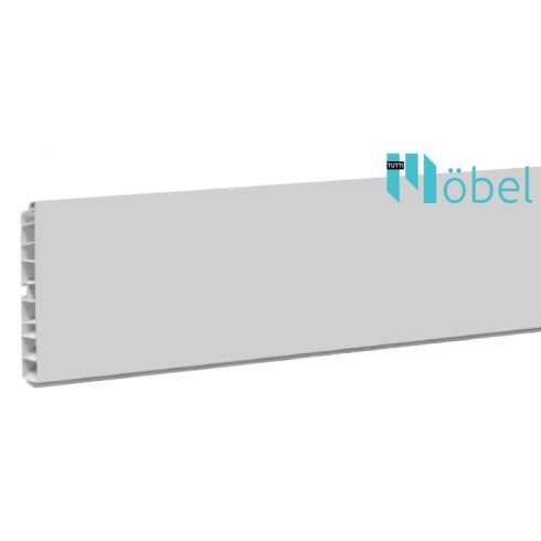 2100 PVC Lábazattakaró, 4000 mm, H-100, alum. fólia/inox