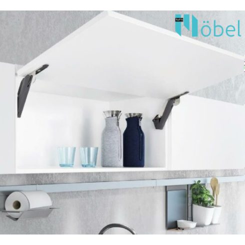 Kesseböhmer FREEspace D típusú felnyíló vasalat fehér/nikkel SA 