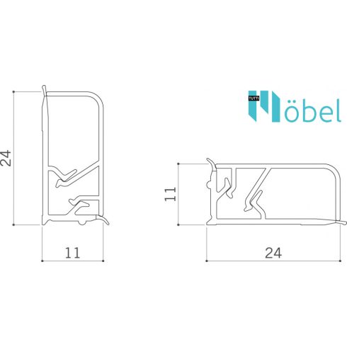 Kicsi téglalap alakú vízvető PVC - antracit