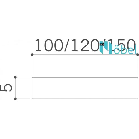 PVC lábazattakaró - Végzáró - H-100, matt fekete