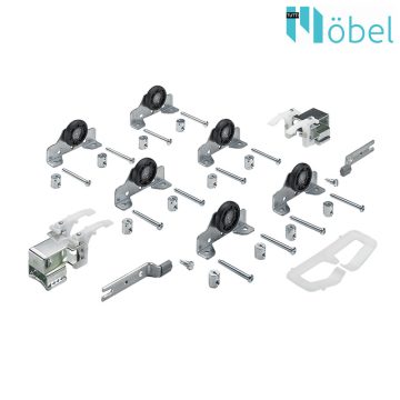 HETTICH TopLine 1 tolóajtó vasalat 3 ajtóhoz
