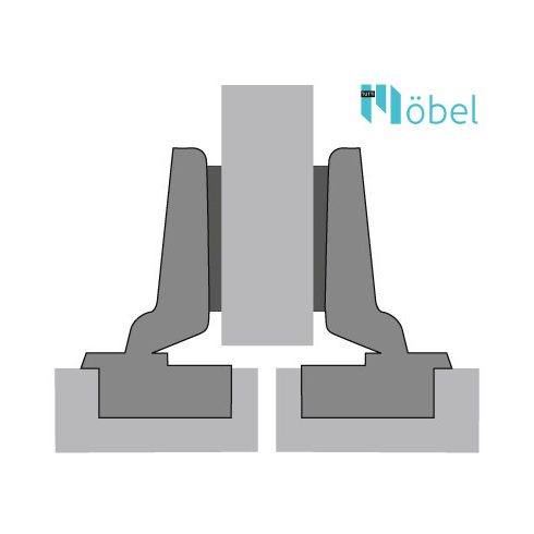 HETTICH INTERMAT 9943 félig záródó kivetőpánt, talp nélkül