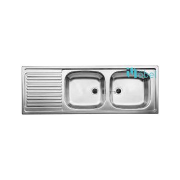   BLANCO TOP EZS 12X4-2 mosogatótálca, natúr rozsdamentes acél, forgatható, excenter nélkül, 1 1/2" lefolyó