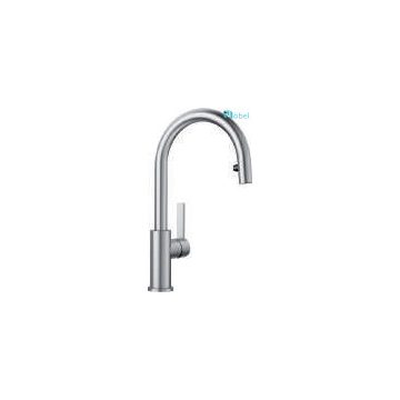   BLANCO CANDOR-S csaptelep kihúzható fejjel, tömör szálcsiszolt rozsdamentes acél, magas nyomású