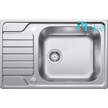   BLANCO DINAS XL 6 S Compact, mosogatótálca, forgatható, fényezett rozsdamentes acél, 2 csaplyukkal, excenterrel