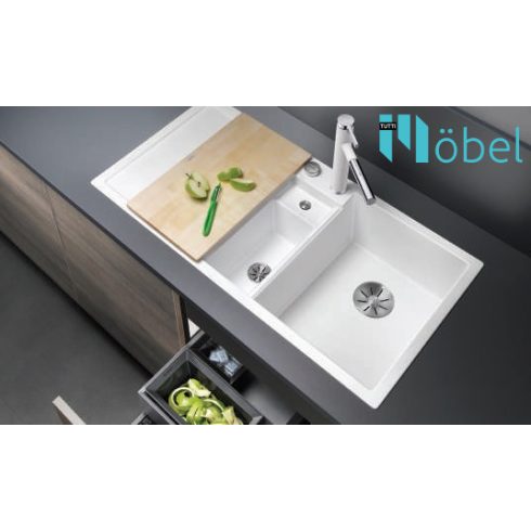 BLANCO DELTA II Silgranit mosogatótálca, antracit, tartozékokkal, excenterrel
