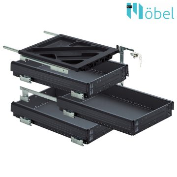 HETTICH 77604 CONT.SET 730/3xKA BLACK