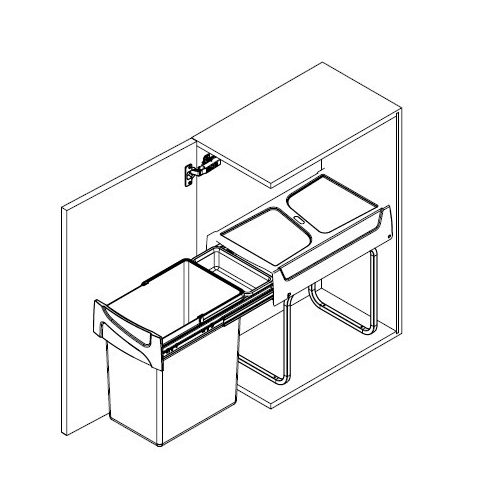 UP kihúzható szemetes - 20l 