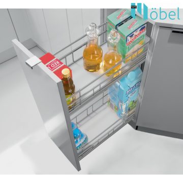 HETTICH 9065857 Cargo IQ 90 deg. Silver cabinet 200mm