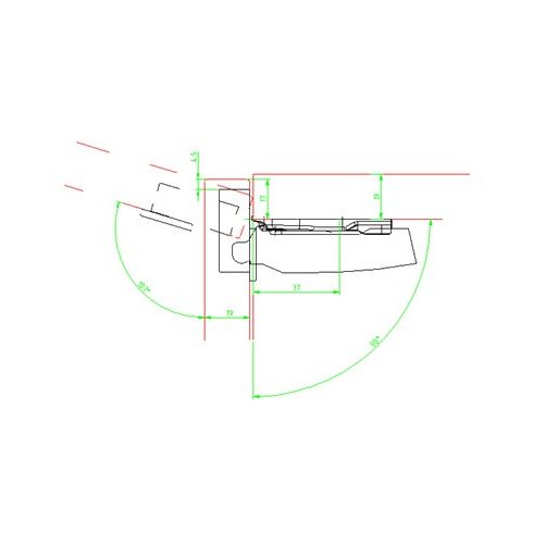 HETTICH SENSYS 8645 rázáródó fék nélküli kivetőpánt, talp nélkül