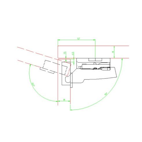 HETTICH SENSYS 8645 félig záródó fék nélküli kivetőpánt, talp nélkül