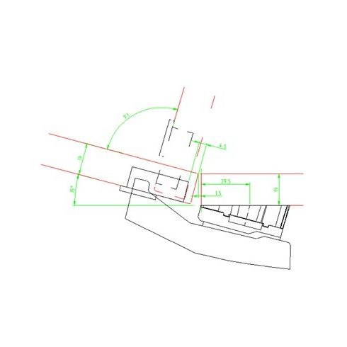 HETTICH SENSYS 8639i pillérpánt fékes kivetőpánt, talp nélkül