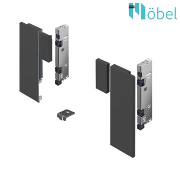   HETTICH 9257659 AVANTECH YOU Belső előlap rögzítő, egyedi anyaghoz, INLAY oldalfalhoz H-187 antracit  