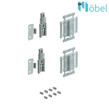 HETTICH 9277904 WLL Set MS, Schnellmontage, 2x, weiß