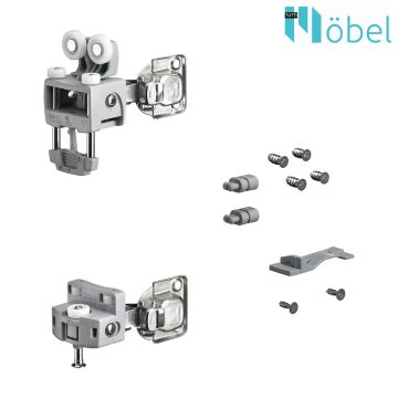 HETTICH 9278004 WLL Set RP+GP, SC, 12kg, rhs, grey