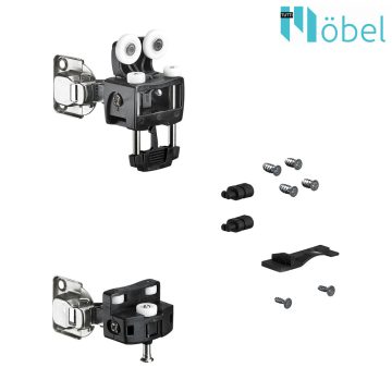 HETTICH 9278050 WLL Set RP+GP, SC, 12kg, lhs, black