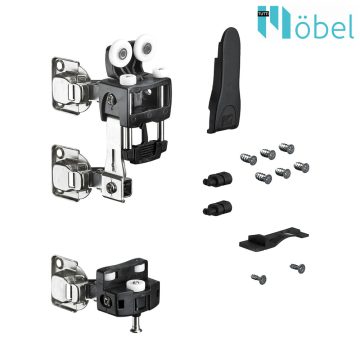 HETTICH 9278489 WLL Set RP+GP, SC, 25kg, lhs, black