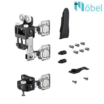 HETTICH 9278490 WLL Set RP+GP, SC, 25kg, rhs, black