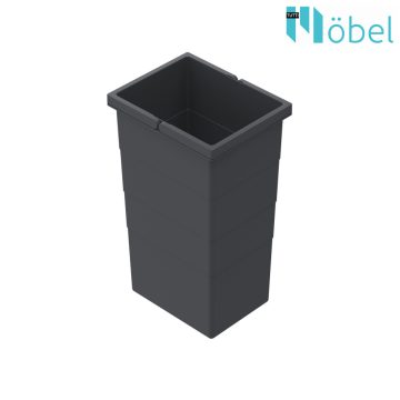 HETTICH 9279419 SINGLE BIN 18L CS DARK GREY      SE21707