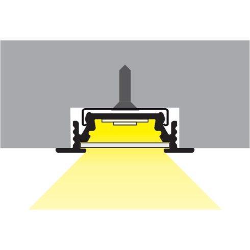 LED profil GROOVE - fekete