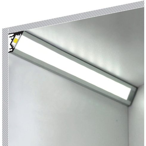 LED profil CORNER - króm