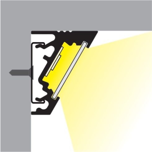 LED profil CORNER - króm