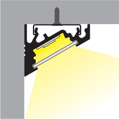 LED profil CORNER - króm