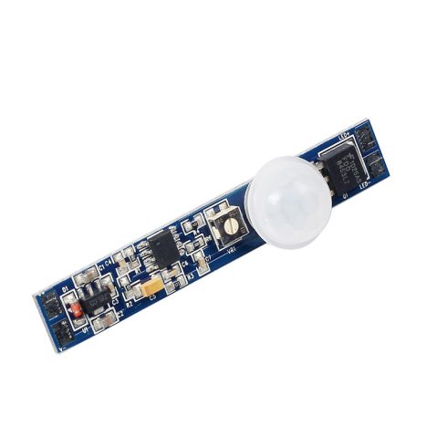 LED profilba építhető PIR mozgásérzékelős kapcsoló, állítható késleltetés 6-70 mp