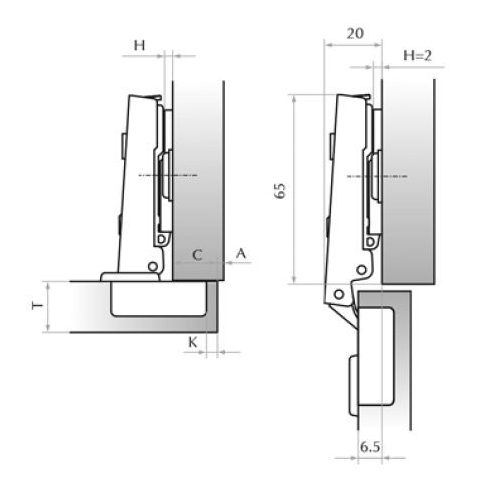 CASA Integra, fékes pánt, 4 CSAVARHELYES TALPPAL