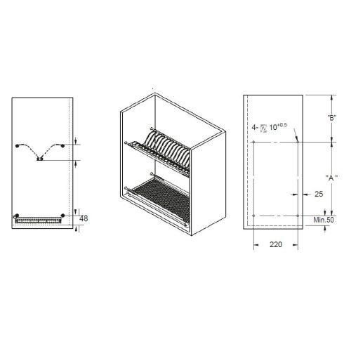 CASA INOX csepegtető, 90 cm