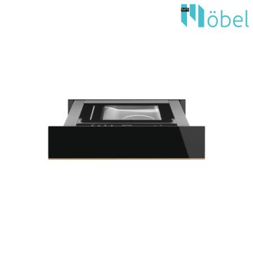   SMEG beépíthető vákuum fiók, sous-vide, push-pull nyitás, Dolce Stil Novo design, fekete/réz