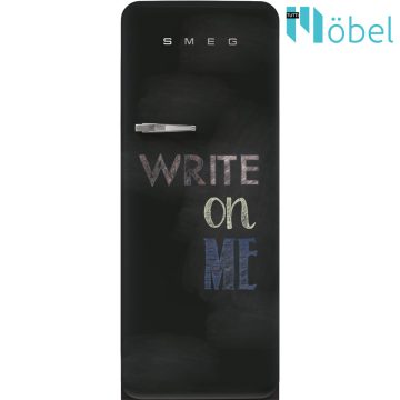   SMEG retro hűtő/fagyasztó, 1 ajtós, fekete írható, jobb oldali pánt, D energiaosztály