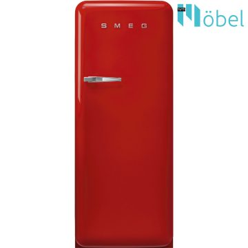   SMEG retro hűtő/fagyasztó, piros, jobb oldali pánt, D energiaosztály