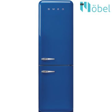   SMEG retro hűtő/fagyasztó, no-frost, 2 ajtós, kék, jobb oldali pánt, D energiaosztály 