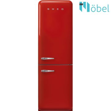   SMEG retro hűtő/fagyasztó, no-frost, 2 ajtós, piros, jobb oldali pánt, D energiaosztály 