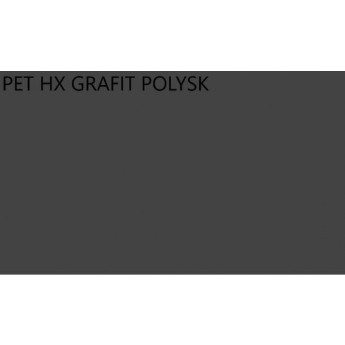 Fényes PET fólia - HX Grafit polysk 