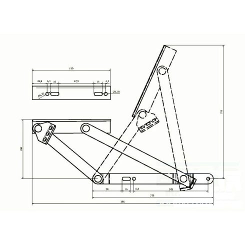 Kanapé vasalat - 2 darab rugóval