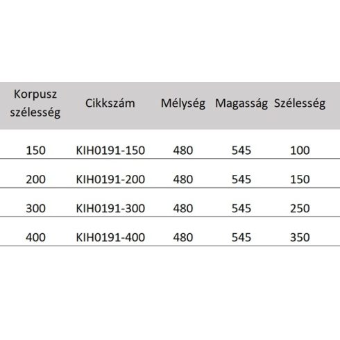 Nomet W2311M-400 Kihúzható szekrényrács alsószekrénybe, fékezős behúzású, teljes kihúzású, porszórt (400 mm)
