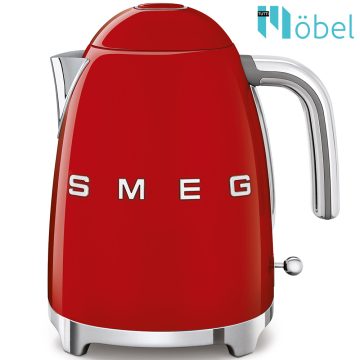SMEG retro vízforraló,3D logó, piros