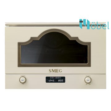   SMEG beépíthető mikrohullámú sütő, 22 l, Cortina design, bézs/bronz