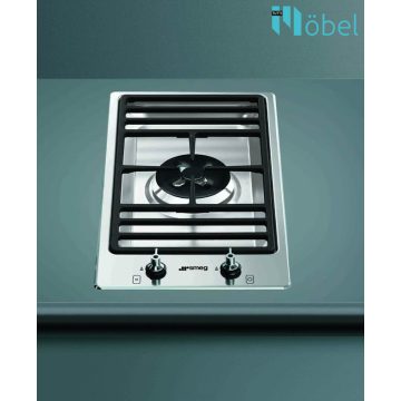   SMEG domino gáz főzőlap, 31 cm, 1 WOK égő, Classica/Linea  design, inox