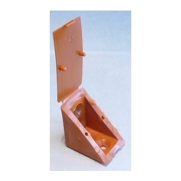 Műanyag polcrögzítő két furatos (DUCI) - cseresznye