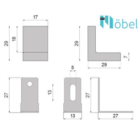 Polcrögzítő KN-375, Fehér