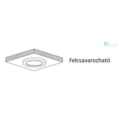 SLL06 LED lámpa,kerek D-70, matt króm, természetes fehér, 2,3W