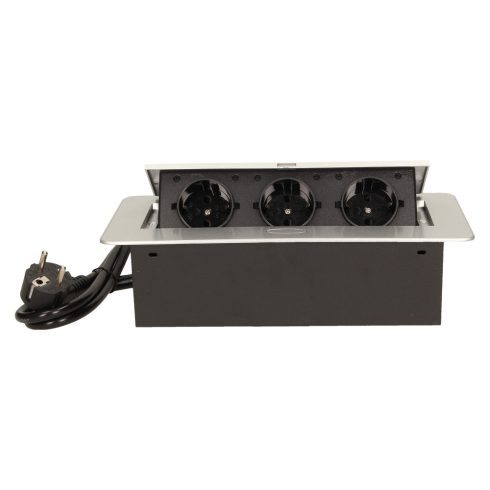 Asztallapba építhető konnektor, kerekített széllel