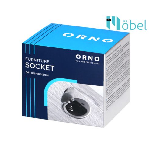 Bútorba építhető konnektor alu